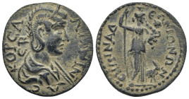 PHRYGIA. Synnada. Salonina, Augusta, 254-268. 9.06 Gr. 26mm. 
 Draped bust of Salonina to right. 
Rev. Amaltheia standing front, head to right, holdin...
