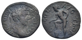 Troas, Alexandria. Caracalla, AD 198-217. AE. 4.44 Gr. 22mm.
 Laureate, draped and cuirassed bust of Caracalla, right.
 Rev. Apollo standing left, wit...