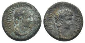 LYDIA. Sardis. Nero (54-68). Ae. (15mm, 3.69 g) Mindios, strategos for the second time. Obv: NΕΡΩΝ ΚΑΙCΑΡ. Laureate head of Nero right. Rev: ΕΠΙ ΜΙΝΔΙ...