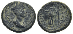 LYDIA. Tralles. Sabina (Augusta, 128-136). AE. 5.45 Gr. 21mm.
Draped bust right.
 Rev. Demeter standing left, holding poppy and sceptre.