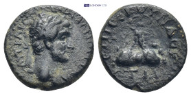 CAPPADOCIA. Caesarea. Hadrian (117-138 AD) AE. 3.2 Gr. 15mm.
Laureate head of Hadrian, right. 
Rev. Mount Argaeus surmounted by Helios