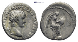 Cappadocia.Caesareia, Nero AR Hemidrachm AD 54-68. 1.8 Gr. 14mm.
Laureate head right 
Rev. Nike seated left on globe, holding wreath.