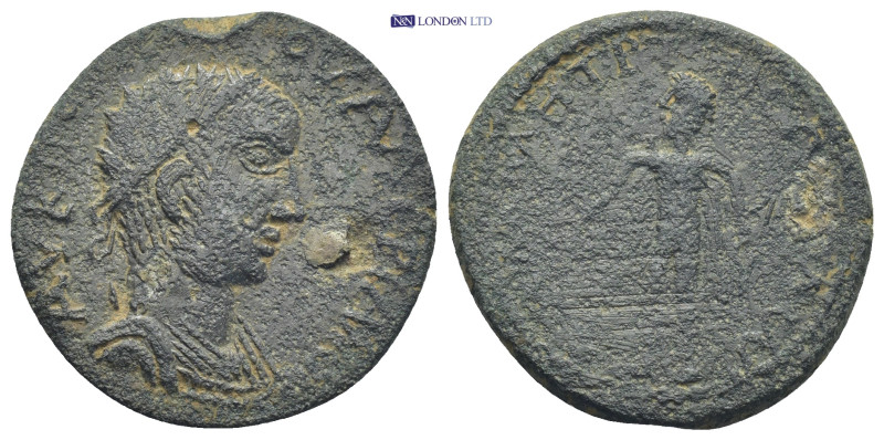 CILICIA, Lamus. Valerian I. AD 253-260. Æ (7.6 Gr. 25mm.). Radiate and draped bu...