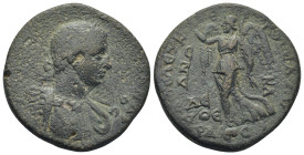 Cilicia, Seleukeia ad Kalykadnos, Severus Alexander 222-235 AE. 18.56 Gr. 31mm.
 Laureate and cuirassed bust right.
 Rev. Nike on globe advancing left...