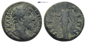 PAMPHYLIA, Perge, Marcus Aurelius (161-180 BC) AE. 5.98 Gr. 18mm.
 laureate head of Marcus Aurelius, right. 
 Rev. Aphrodite standing, facing, head, l...