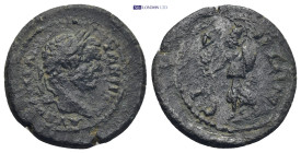 PAMPHYLIA, Side. Caracalla(?) , 198-217 AE. 4.38 Gr. 22mm.
 Laureate head right 
 Rev. Athena advancing right, holding spear and shield