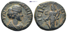 PISIDIA. Isinda. Julia Domna, Augusta, 193-217. 7.6 Gr. 22mm.
Draped bust of Julia Domna to right. 
Rev. Tyche standing facing, head left wearing kala...