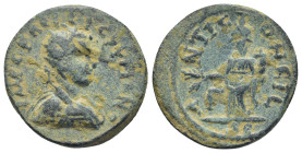 Pisidia, Antiochia. Gallienus. A.D. 253-268. AE 7.12 Gr. 22mm. 
Radiate, draped and cuirased bust right 
Rev. Genius standing left, holding branch and...