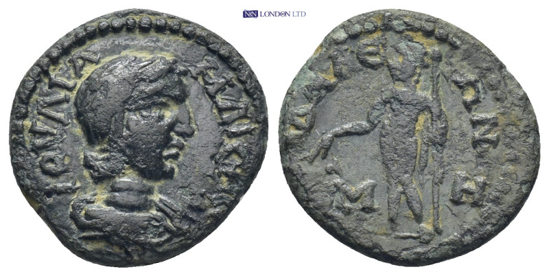 Pisidia. Adada Julia Maesa 218-224). AE. 4.4 Gr. 19mm. ΙΟΥΛΙΑ ΜΑΙϹΑ ϹΕ; draped b...
