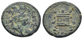 SYRIA, Seleucis and Pieria. Antioch . Pseudo-autonomous issue. temp. Vespasian, AD 69-79. 
AE. 5.86 Gr. 19mm.
 Turreted and veiled head of Tyche right...