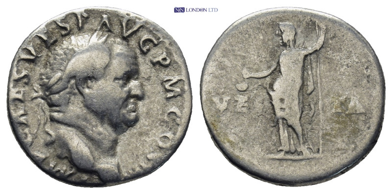 Vespasian AR Denarius. (18mm, 3.23 g) Rome, AD 72-73. IMP CAES VESP AVG P M COS ...