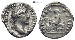 Antoninus Pius, AD 138-161. AR, Denarius. (17mm, 3.2 g). Rome. Obv: ANTONINVS AVG PIVS P P IMP II. Head of Antoninus Pius, laureate, right. Rev: TR PO...
