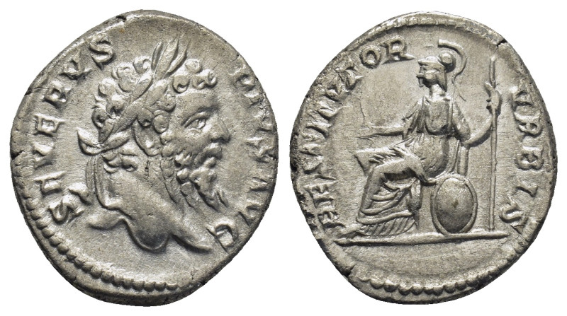 Septimius Severus (193-211), Denarius 207, Rome mint (19mm, 3.24 g) Obverse: lau...