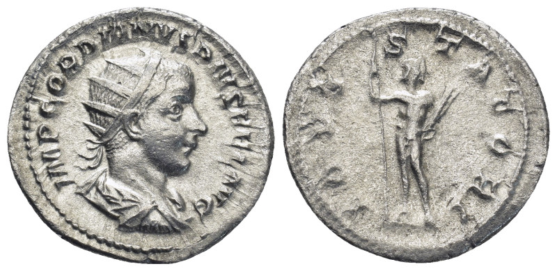 Gordian III AR Antoninianus. (23mm, 3.88 g) Rome, AD 241-243. IMP GORDIANVS PIVS...