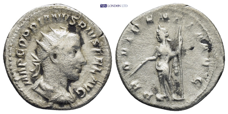 Gordian III. Antoninianus. 243-244 d.C. Rome. 3.7 Gr. 22mm.
Radiate, draped and ...