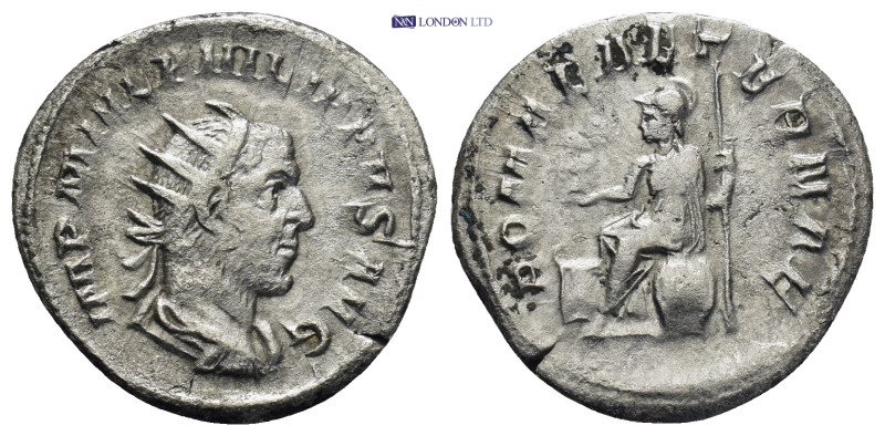 Philip I (244-249) AR antoninianus Rome 3.45 Gr. 22mm.
Radiate, draped, and cuir...