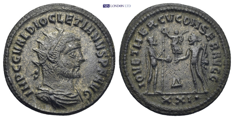 Diocletianus (284-305), Antiochia, AE antoninianus 3.8 Gr. 23mm.
Radiate, draped...