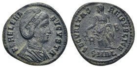 Helena. Augusta, AD 324-328. AE Follis. Alexandria mint, 2nd officina. 3.27 Gr. 19mm.
 Diademed and draped bust right 
Rev. Securitas standing left, h...