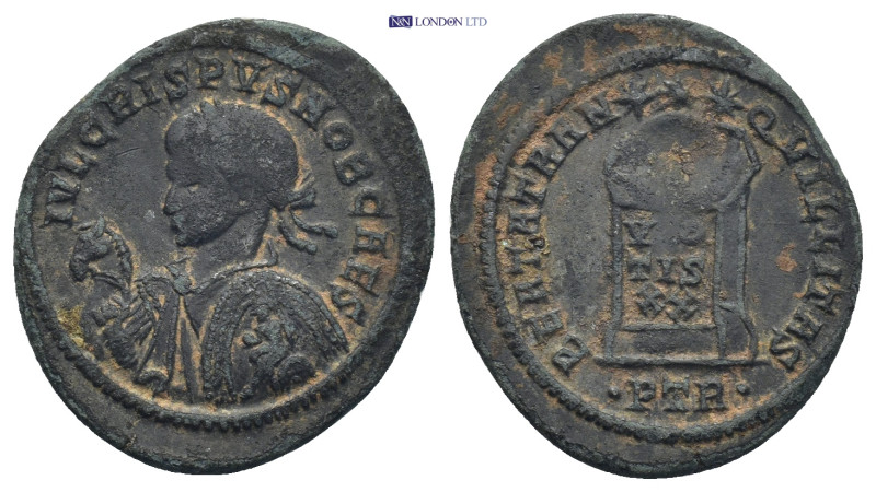 Crispus. Caesar, AD 316-326. Æ Follis (21mm, 2.28 g). Treveri (Trier) mint, 2nd ...