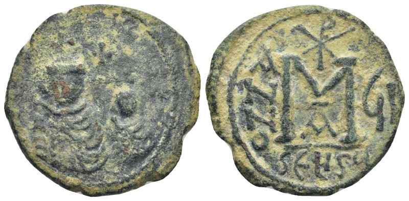 Heraclius, with Heraclius Constantine, Æ 40 Nummi. (29mm, 10.1 g) Seleucia Isaur...