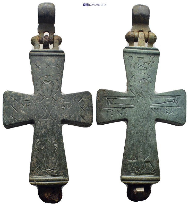 A bronze plaque from a reliquary cross. (110mm, 73.6 g)