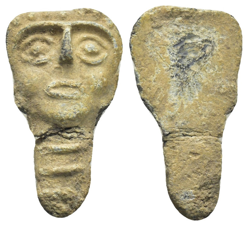 Ancient idol head. (23mm, 2.94 g)