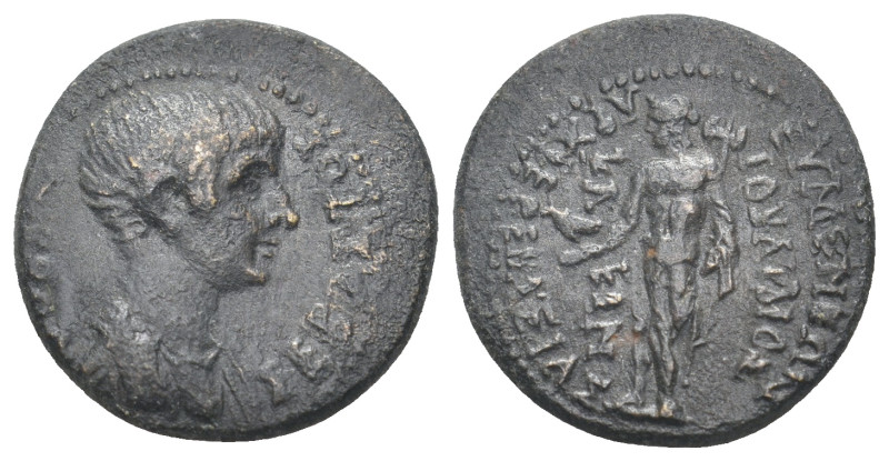 PHRYGIA. Eumenea. Nero (54-68). Ae. Julius Kleon, magistrate.
Obv: NEPΩN ΣEBAΣTO...