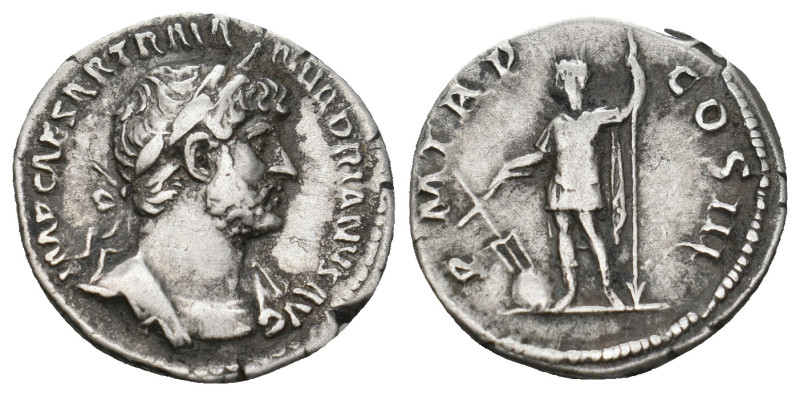 HADRIAN (117-138). Denarius. Rome.
Obv: IMP CAESAR TRAIAN HADRIANVS AVG.
Laureat...