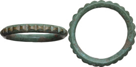Celtic World. AE 'Ring money'. AE. 56.14 g. 60.00 mm. Leather surfaces on on knobs.