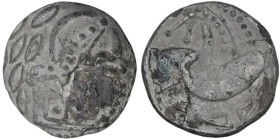 Celtic World. Celtic, Carpathian Region. The Costobocii(?). AR Tetradrachm. Schnabelpferd type, 2nd century BC. Obv. Degraded head of Zeus right. Rev....