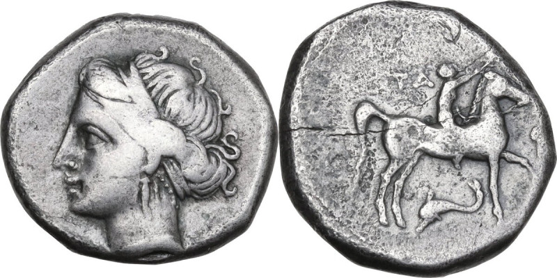 Greek Italy. Southern Apulia, 'Campano-Tarentine'. AR Nomos, 281-228 BC. Obv. He...