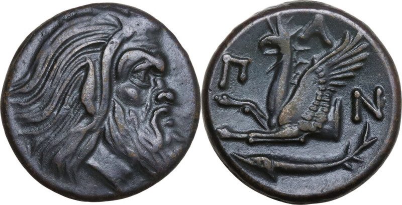 Greek Asia. Cimmerian Bosporos, Pantikapaion. AE 21.5 mm, c. 310-304/3 BC. Obv. ...