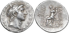 Greek Asia. Seleucid Kings. Demetrios I Soter (162-150 BC). AR Tetradrachm, Antioch mint, c. 162-154 BC. Obv. Diademed head right, within wreath. Rev....