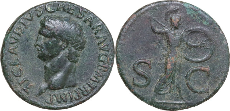 Claudius (41-54). AE Dupondius, Rome mint, 41-50. Obv. TI CLAVDIVS CAESAR AVG P ...