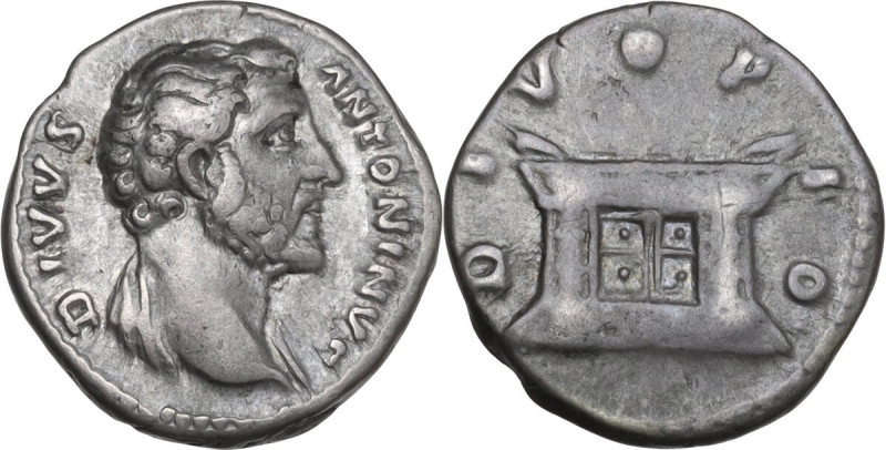 Divus Antoninus Pius (died 161 AD). AR Denarius, Rome mint, after 161 AD. Obv. D...