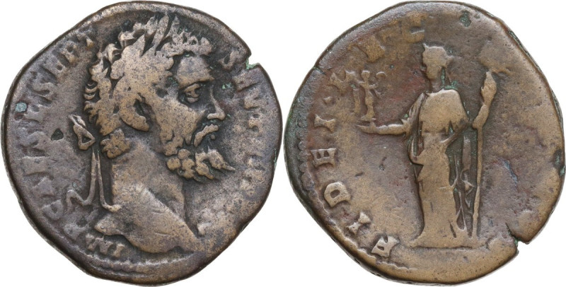 Septimius Severus (193-211). AE Sestertius, Rome mint, 193 AD. Obv. IMP CAES L S...