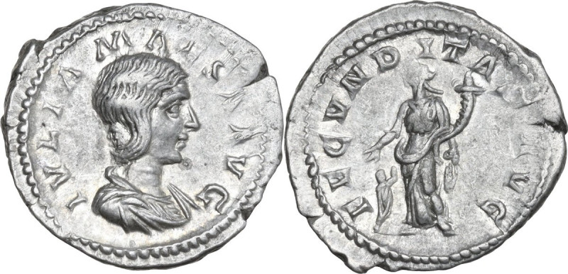 Julia Maesa (died 225 AD). AR Denarius, Rome mint, 218-222. Obv. IVLIA MAESA AVG...