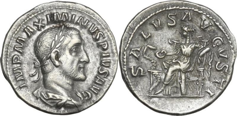 Maximinus I (235-238). AR Denarius, Rome mint, 235-236. Obv. IMP MAXIMINVS PIVS ...