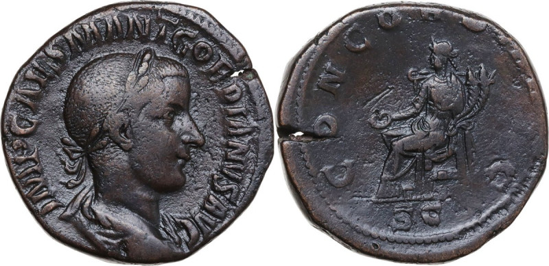 Gordian III (238-244). AE Sestertius, Rome mint, 240 AD. Obv. IMP CAES M ANT GOR...