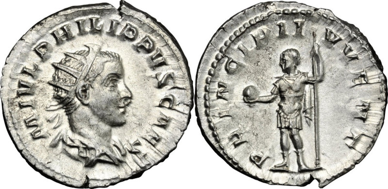 Philip II as Caesar (244-247). AR Antoninianus, 244-246 AD. Obv. M IVL PHILIPPVS...