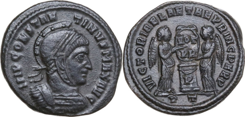 Constantine I (307-337). AE 18 mm, Ticinum mint, 318-319. Obv. IMP CONSTAN-TINVS...