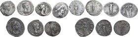 Roman Republic and Empire. Multiple lot of seven (7) unclassified AR coins. AR.