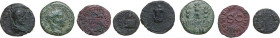 The Roman Empire. Lot of four (4) unclassified AE denominations; including Claudius and Nero. AE. About VF:Good F.
