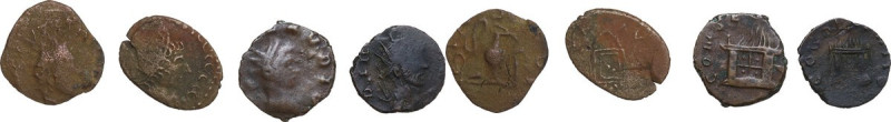 The Roman Empire. Lot of 4 unclassified BI antoniniani of the 3rd century. BI. A...