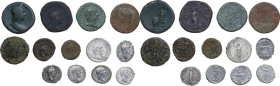 The Roman Empire. Multiple lot of thirteen (13) unclassified AE and AR coins.