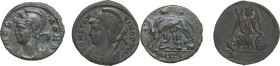 The Roman Empire. Multiple lot of two (2) unclassified AE coins from the period of Constantine I.