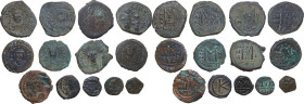Byzantine Empire. Multiple lot of thirteen (13) unclassified AE Byzantine coins.