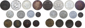 World Coins. Multiple lot of twelve (12) AR and AR coins from the World.