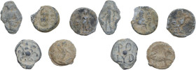 Leads from Ancient World. Lot of five (5) unclassified leaden tesserae.