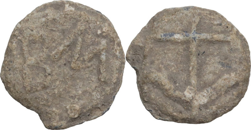 The Roman Empire. PB Tessera, 1st century BC-1st century AD. D/ BM. R/ Anchor. P...